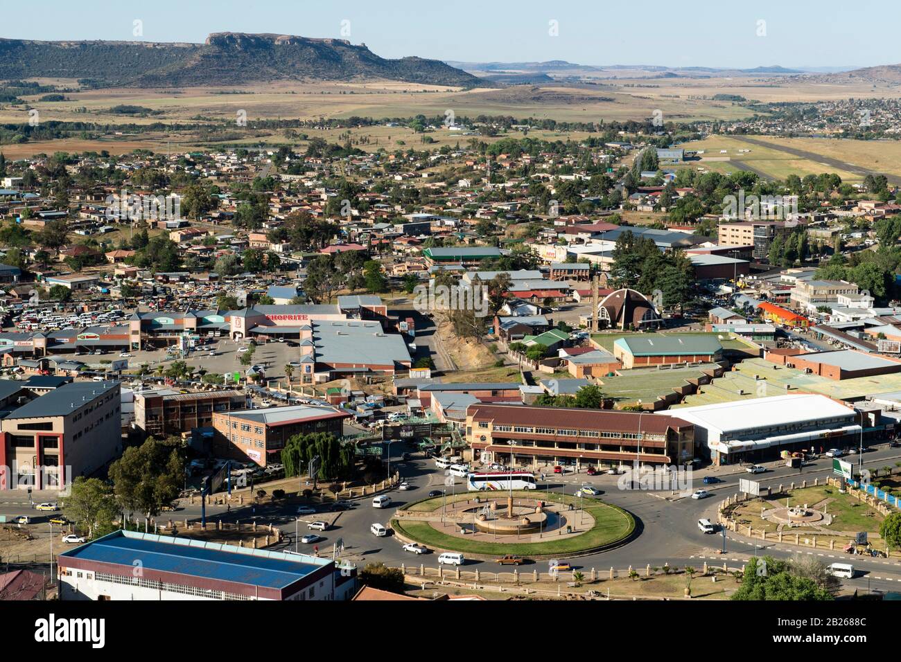Cityscape, Maseru, Lesotho Stock Photo