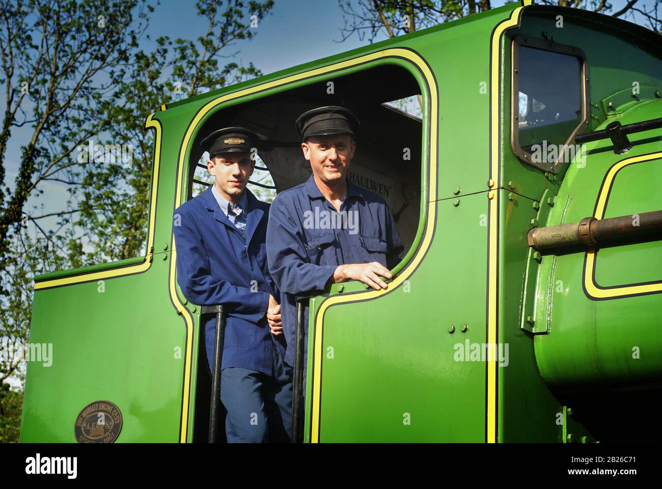 gwilli railway steam engine driver Stock Photo Alamy