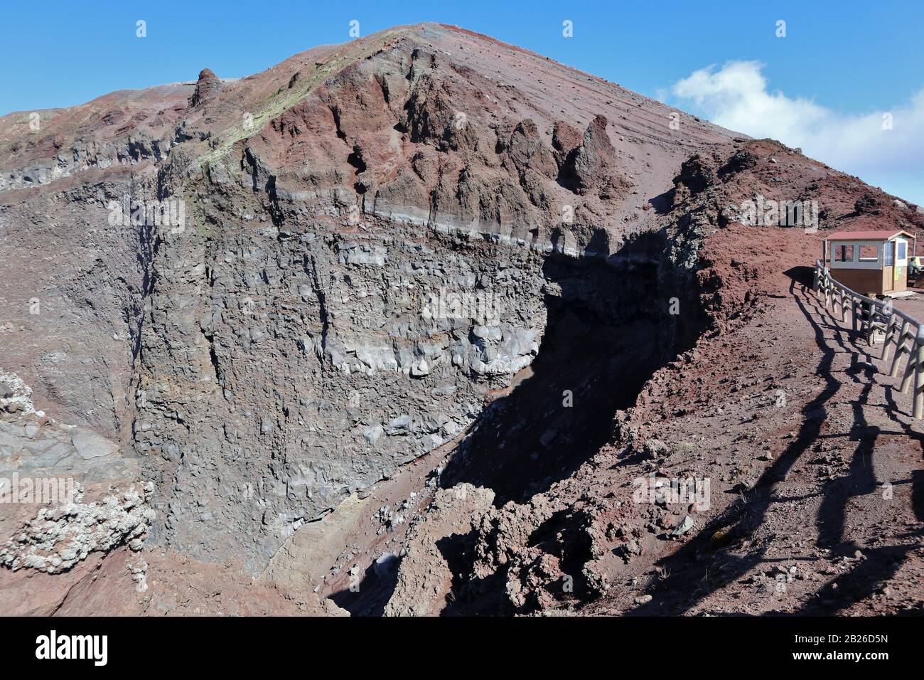 Vesuvio – Il cratere dal sentiero del Gran Cono Stock Photo