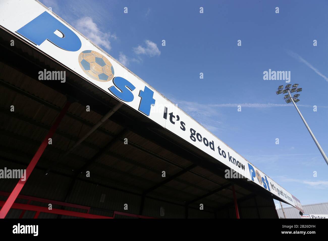 Barking & Dagenham Post signage during Dagenham & Redbridge vs
