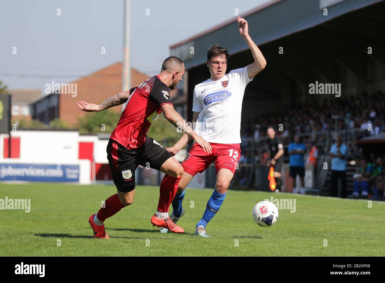 Rhys Murphy of Yeovil Town and Matt Robinson of Dagenham and Redbridge ...