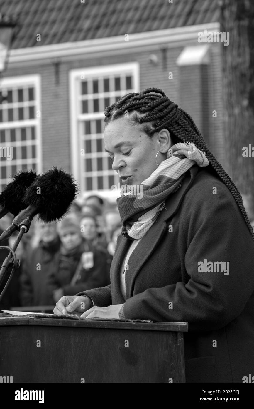 Close Up Babs Gons At The Statue Of The Dokwerker At Amsterdam The ...
