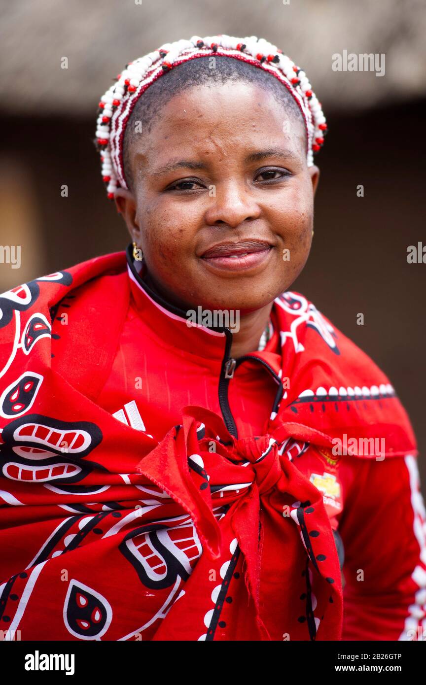 Basotho sangoma, near Pitseng (Leribe), Lesotho Stock Photo