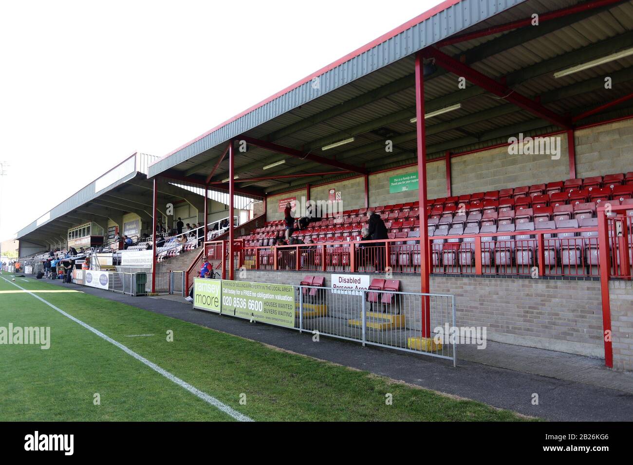 The main stand during Dagenham & Redbridge vs Ebbsfleet United ...