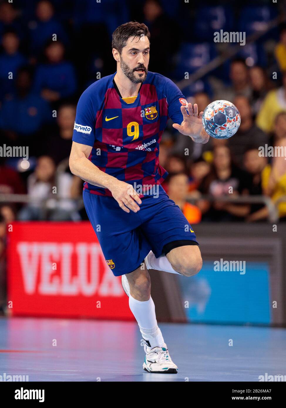 BARCELONA, SPAIN - FEBRUARY 29: Raul Entrerrios of FC Barcelona during EHF  Velux Champions League match between FC Barcelona and MOL-Pick Szeged at P  Stock Photo - Alamy