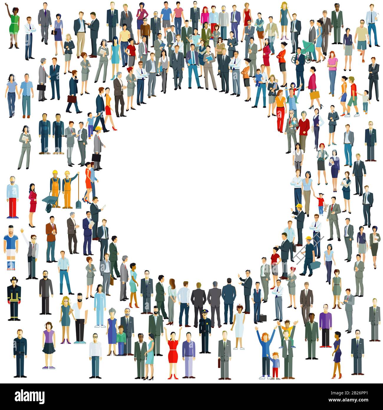 Large group of people in the community vector illustration Stock