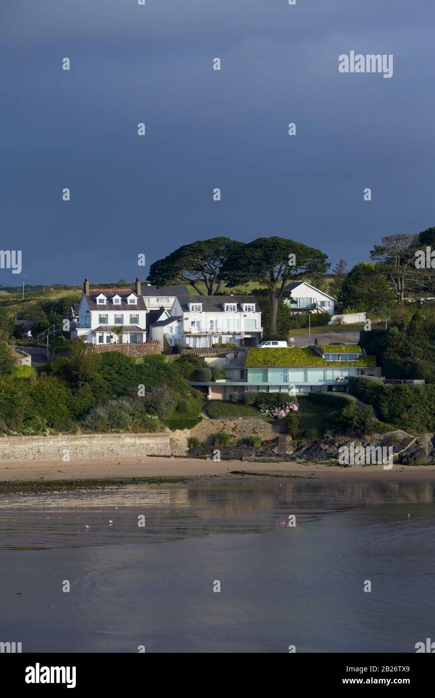 Luxury houses by the sea overlooking Abersoch beach, north wales coast