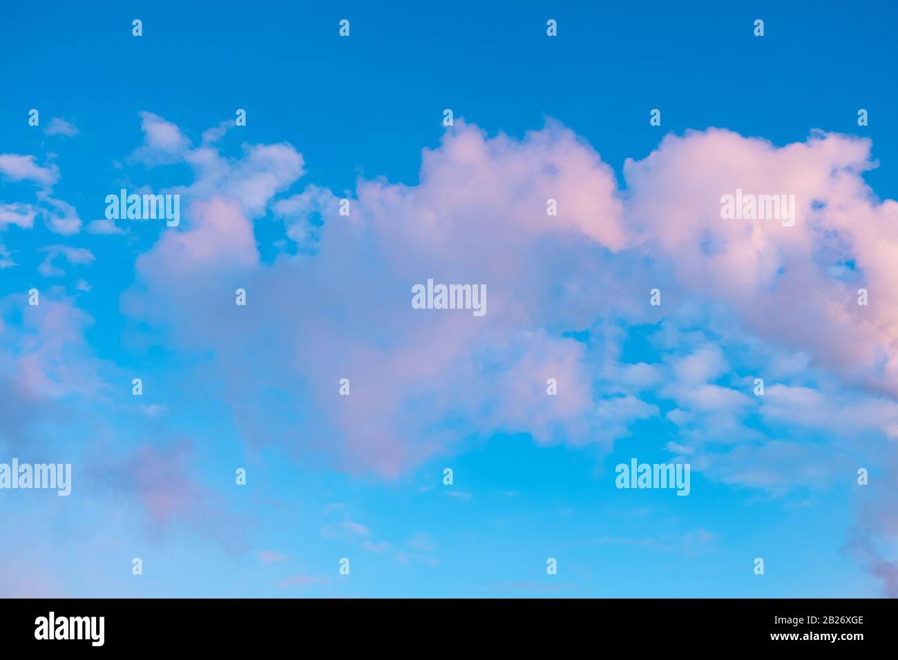 Blue sky at sunset with pink clouds background nature Wallpaper ...