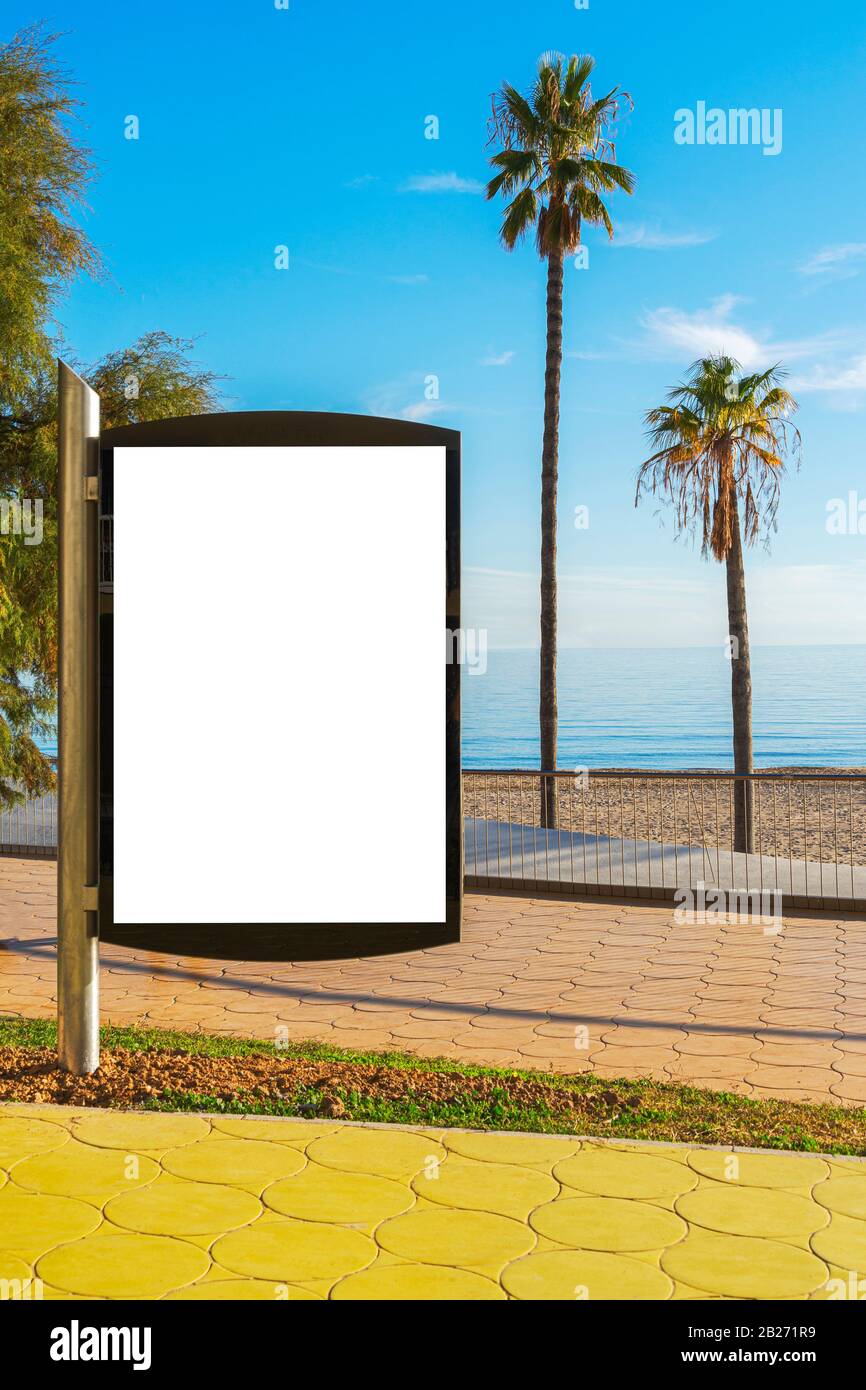 Blank billboard outdoors, outdoor advertising, public information ...