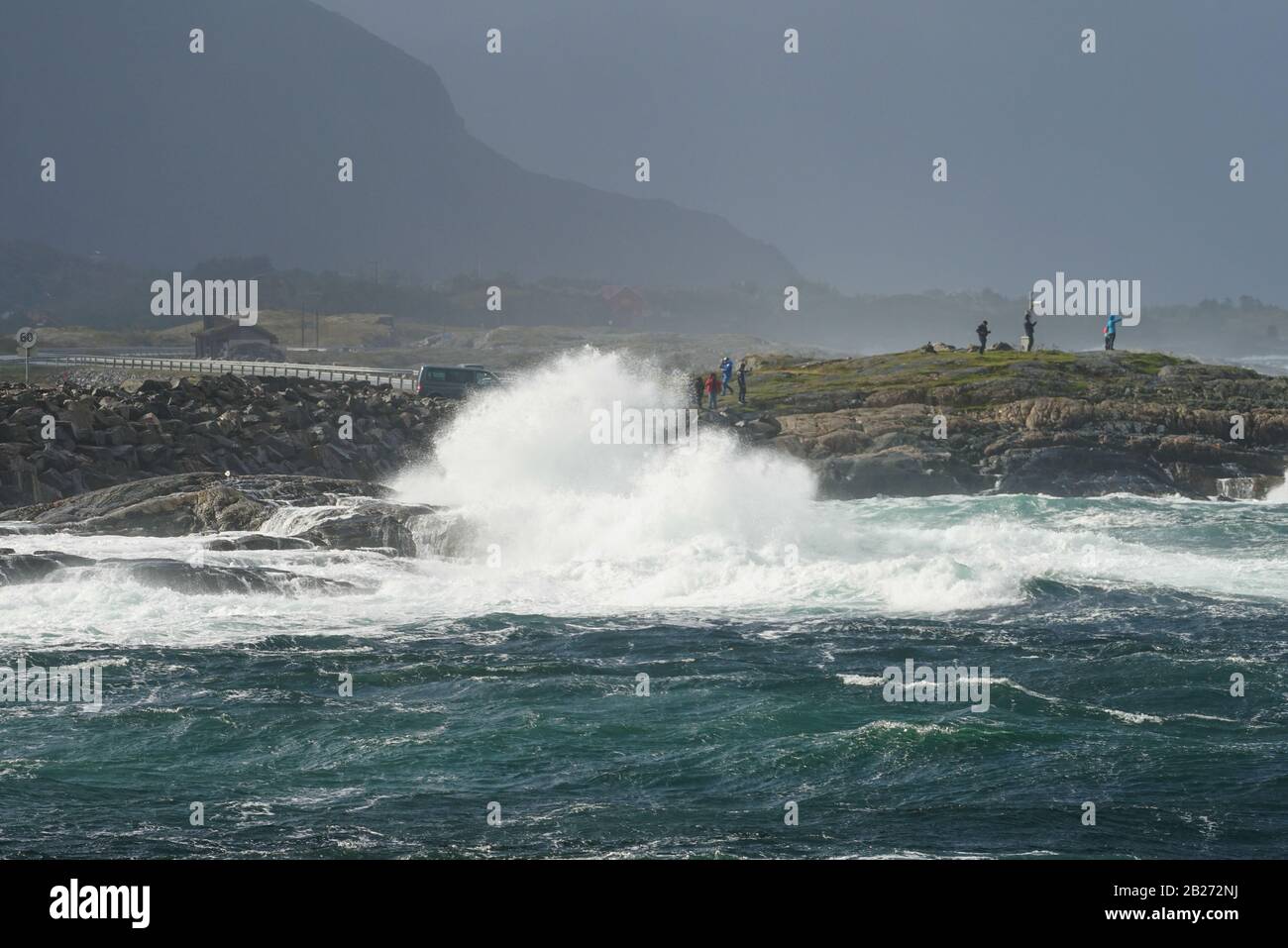 People near stormy sea coast hi-res stock photography and images - Alamy