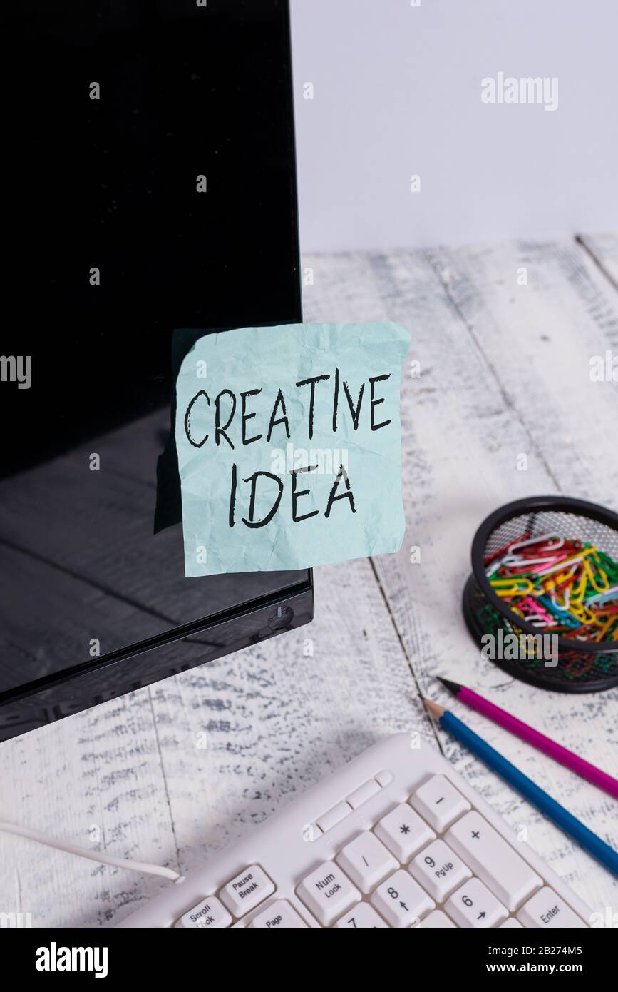 Writing note showing Creative Idea. Business concept for the ...