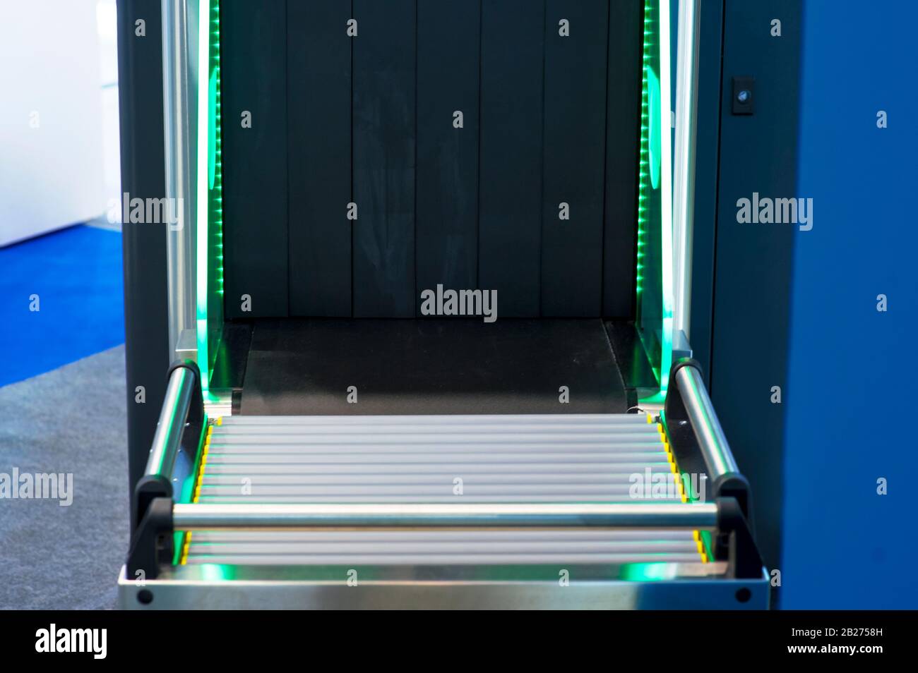 Airport security check with metal detector X ray Stock Photo Alamy