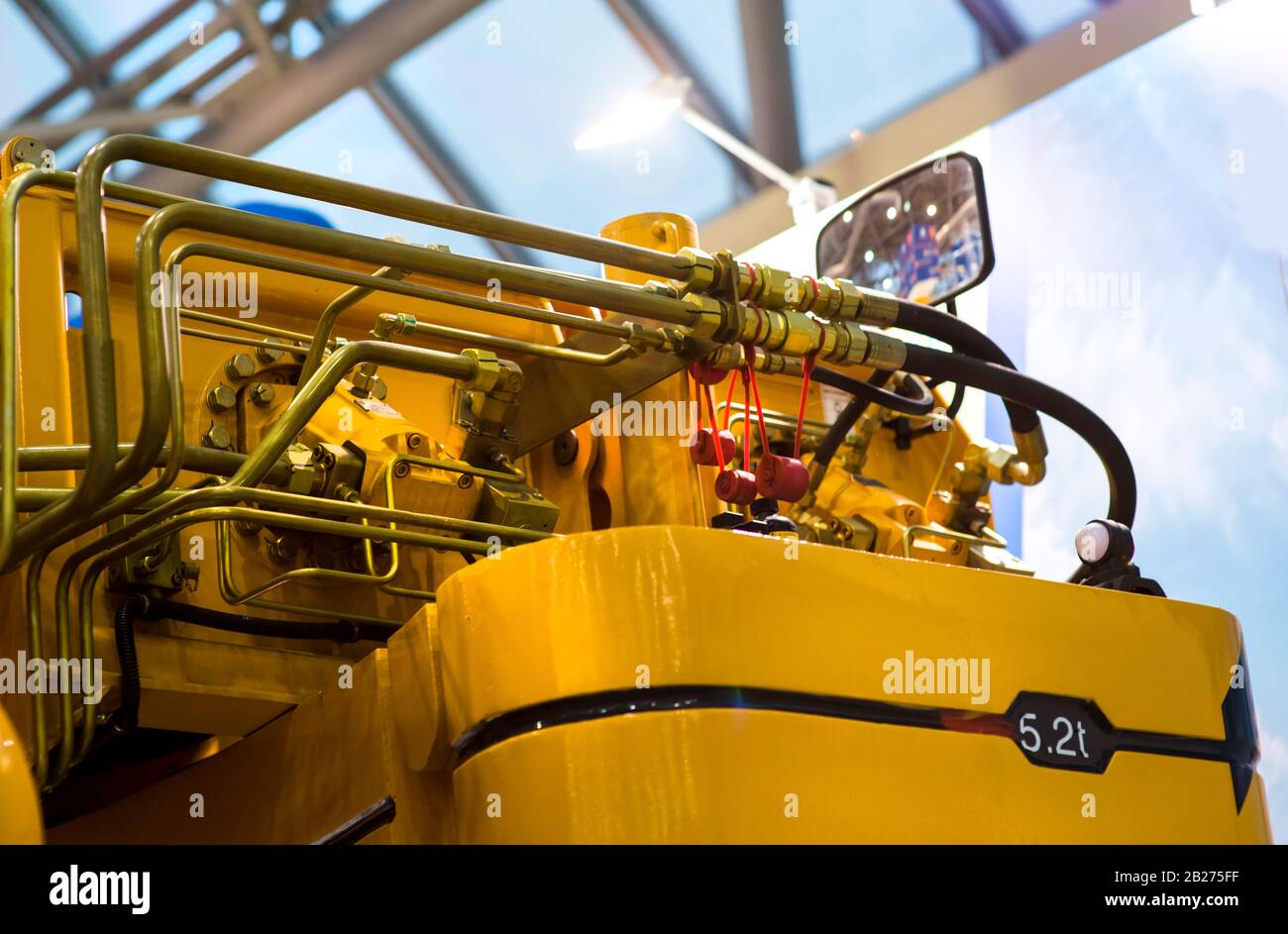 automobile crane boom on smart construction background Stock Photo Alamy