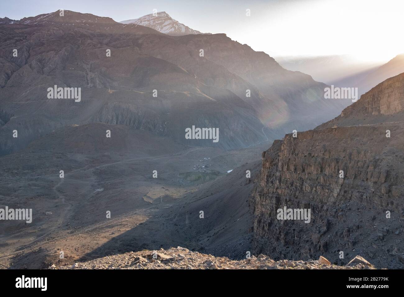 Landscape of Mane village, Spiti Valley, Himachal Pradesh, India Stock ...