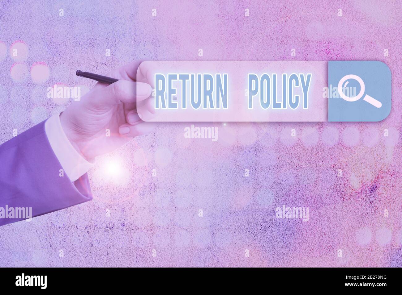 Conceptual hand writing showing Return Policy. Concept meaning return