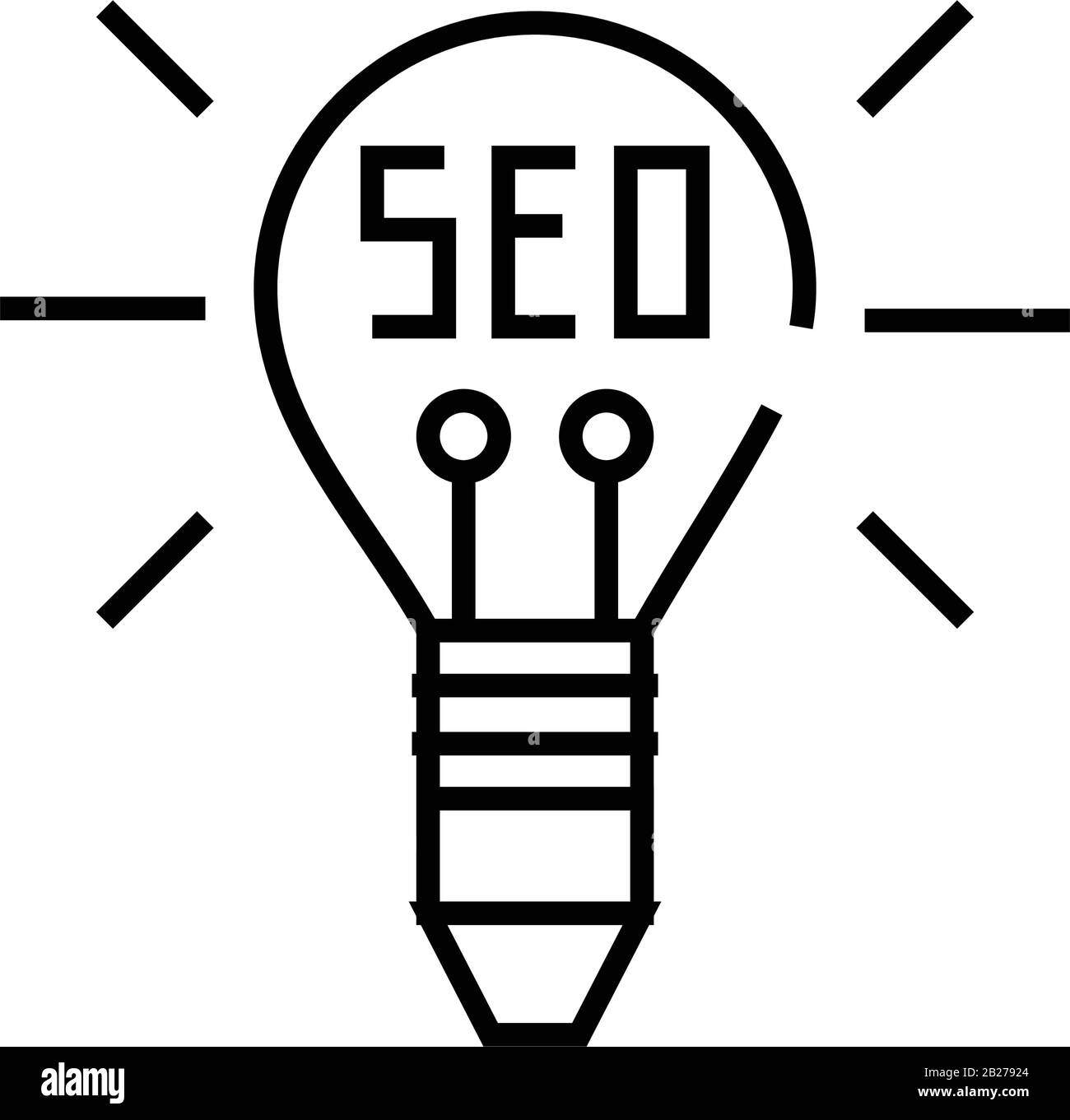Seo idea line icon, concept sign, outline vector illustration, linear ...