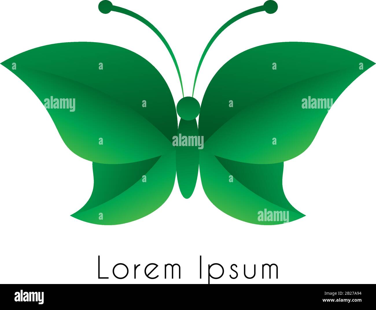 Abstract Flying Leaf Butterfly Logo Concept Isolated on white ...