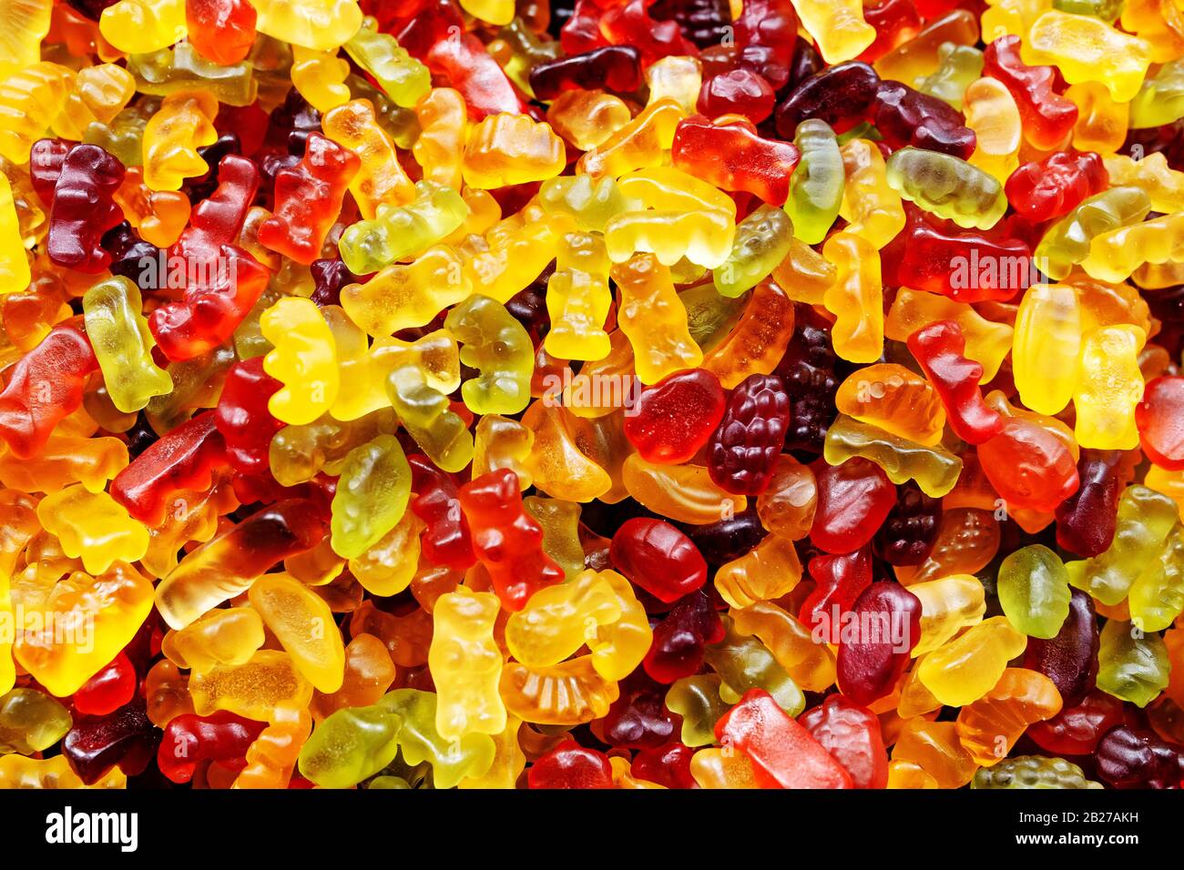 Colorful neon gummy candies, background. Stock Photo