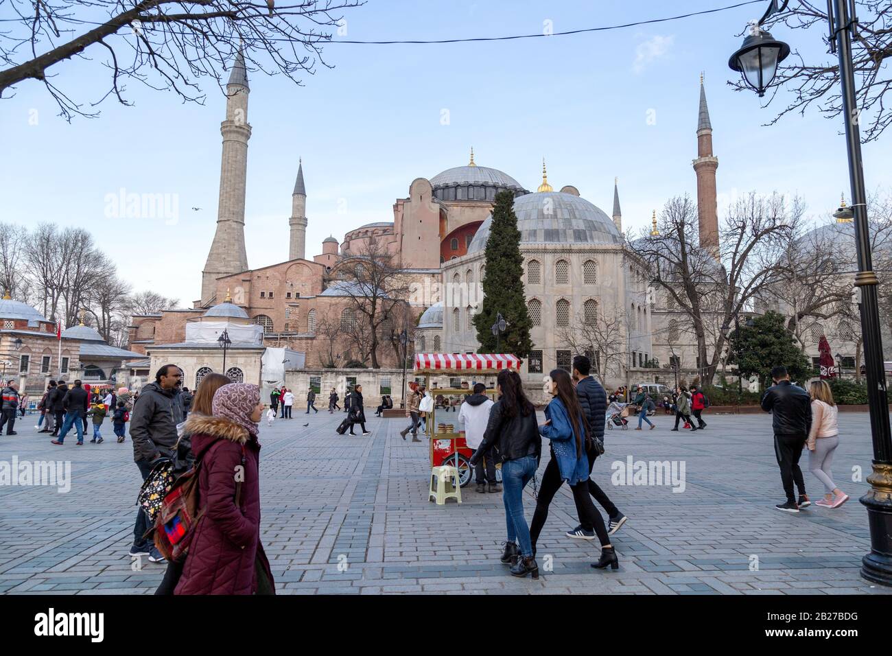 Istanbul / Turkey - 01/19/2019: People walking at the Sultanahmet ...