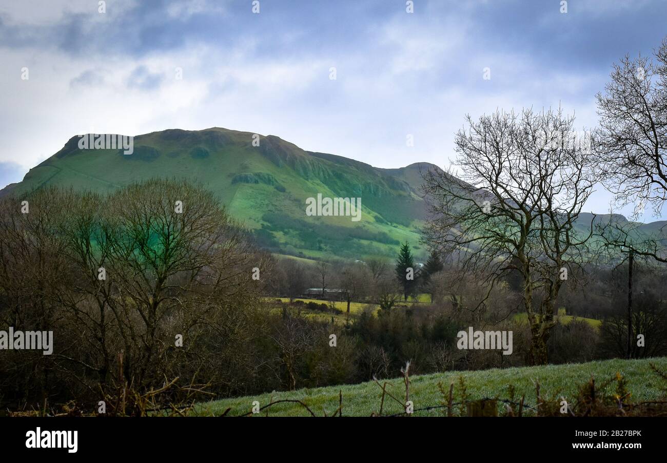 Green Mountains in county sligo in Ireland Stock Photo