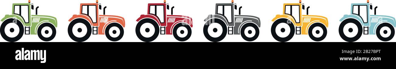 Coloured icon of a tractor for agriculture Stock Vector Image & Art - Alamy