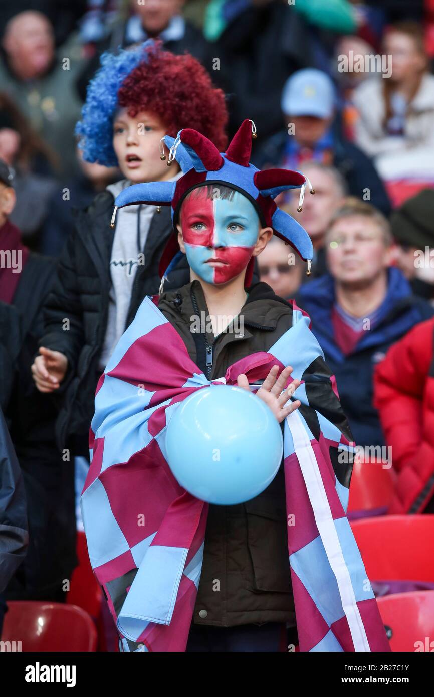 London, UK. 01st Mar, 2020. Aston Villa fans before the Carabao Cup Final match between Aston Villa and Manchester City at Wembley Stadium on March 1st 2020 in London, England. (Photo by Paul Chesterton/phcimages.com) Credit: PHC Images/Alamy Live News Stock Photo