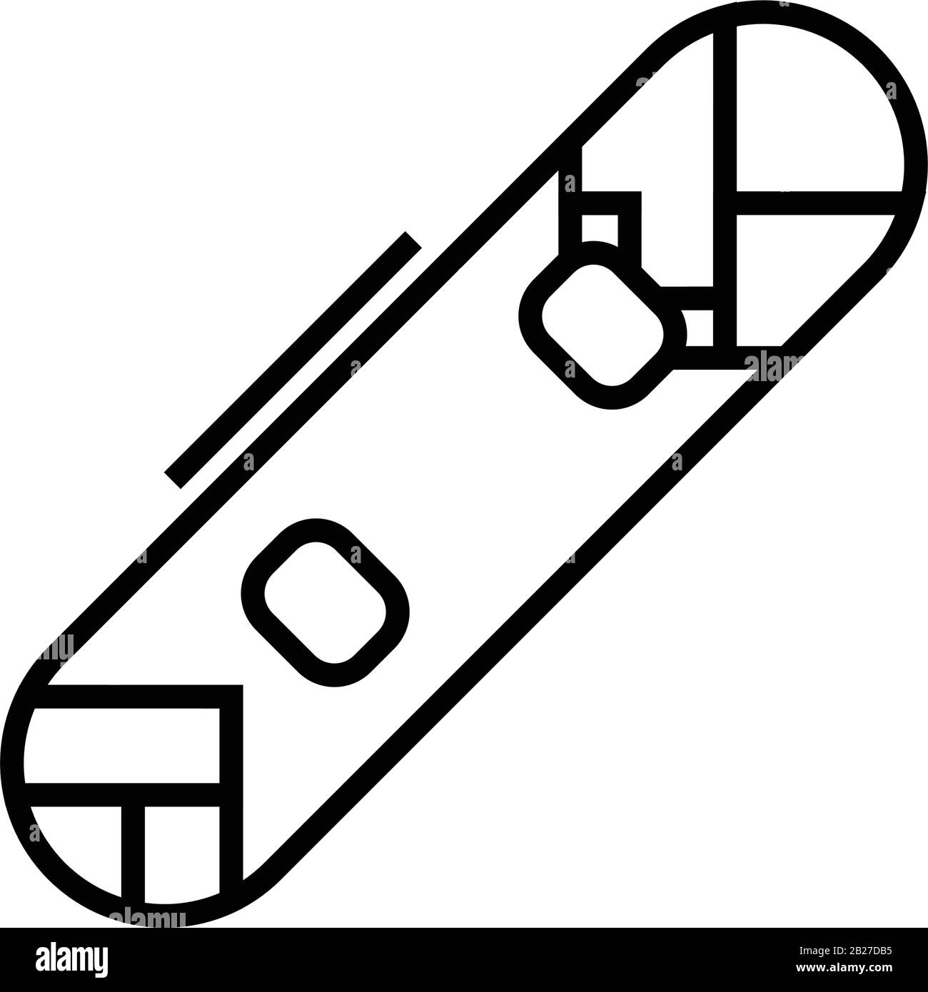 Snowboard line icon, concept sign, outline vector illustration, linear symbol. Stock Vector