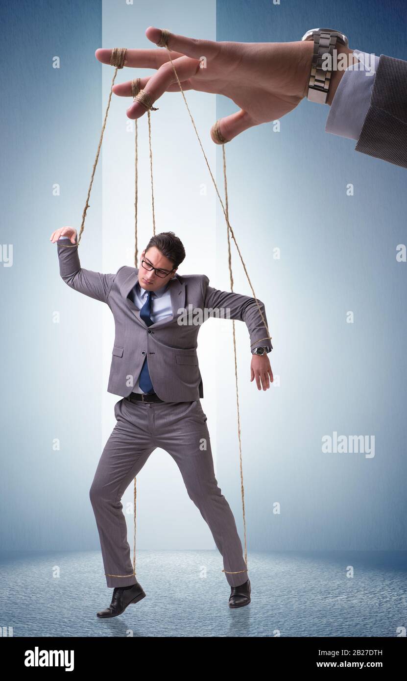 Puppeteer and Puppet Business Stock Photo - Image of domination, male:  39396652