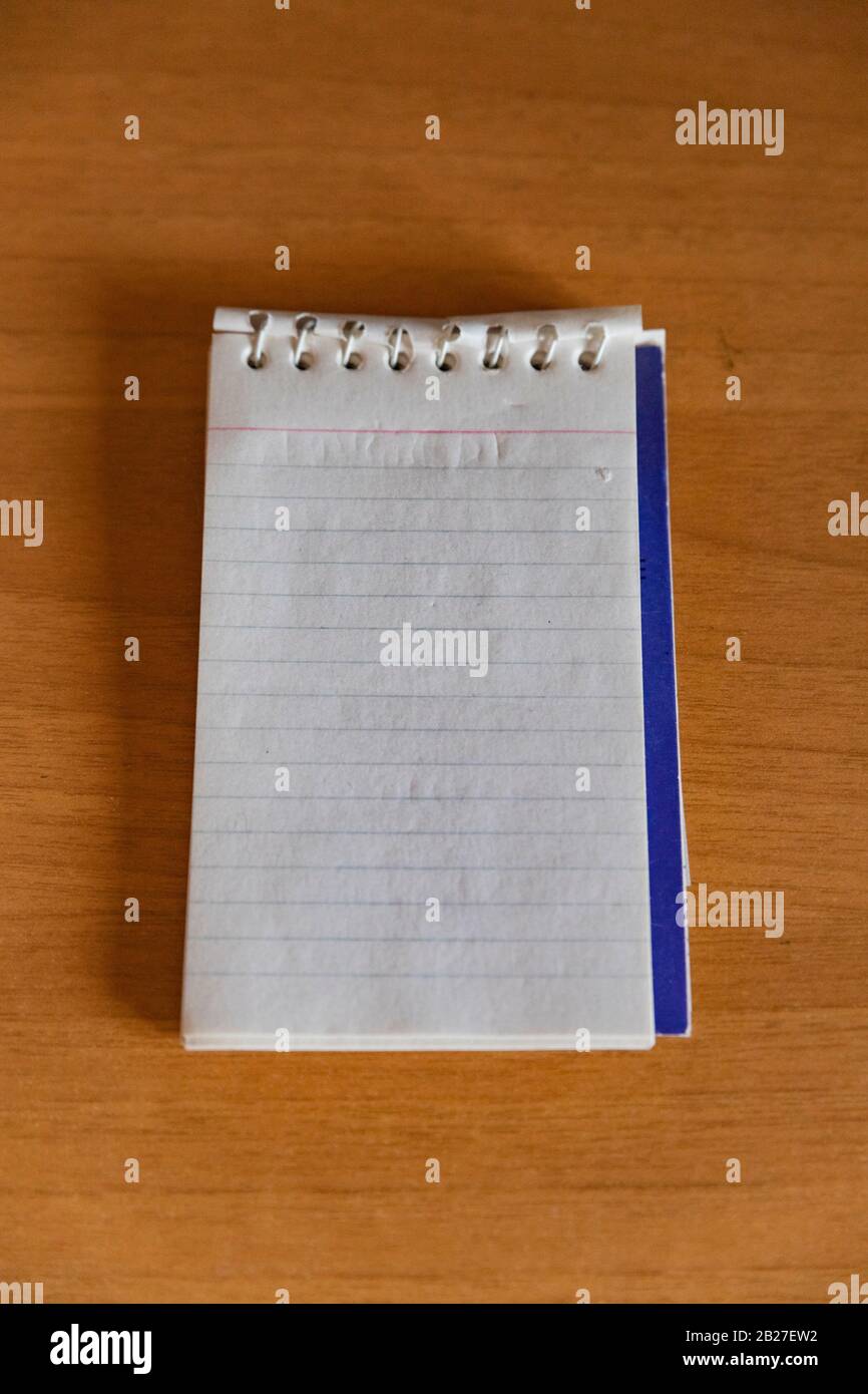 a notepad with lined sheets Stock Photo