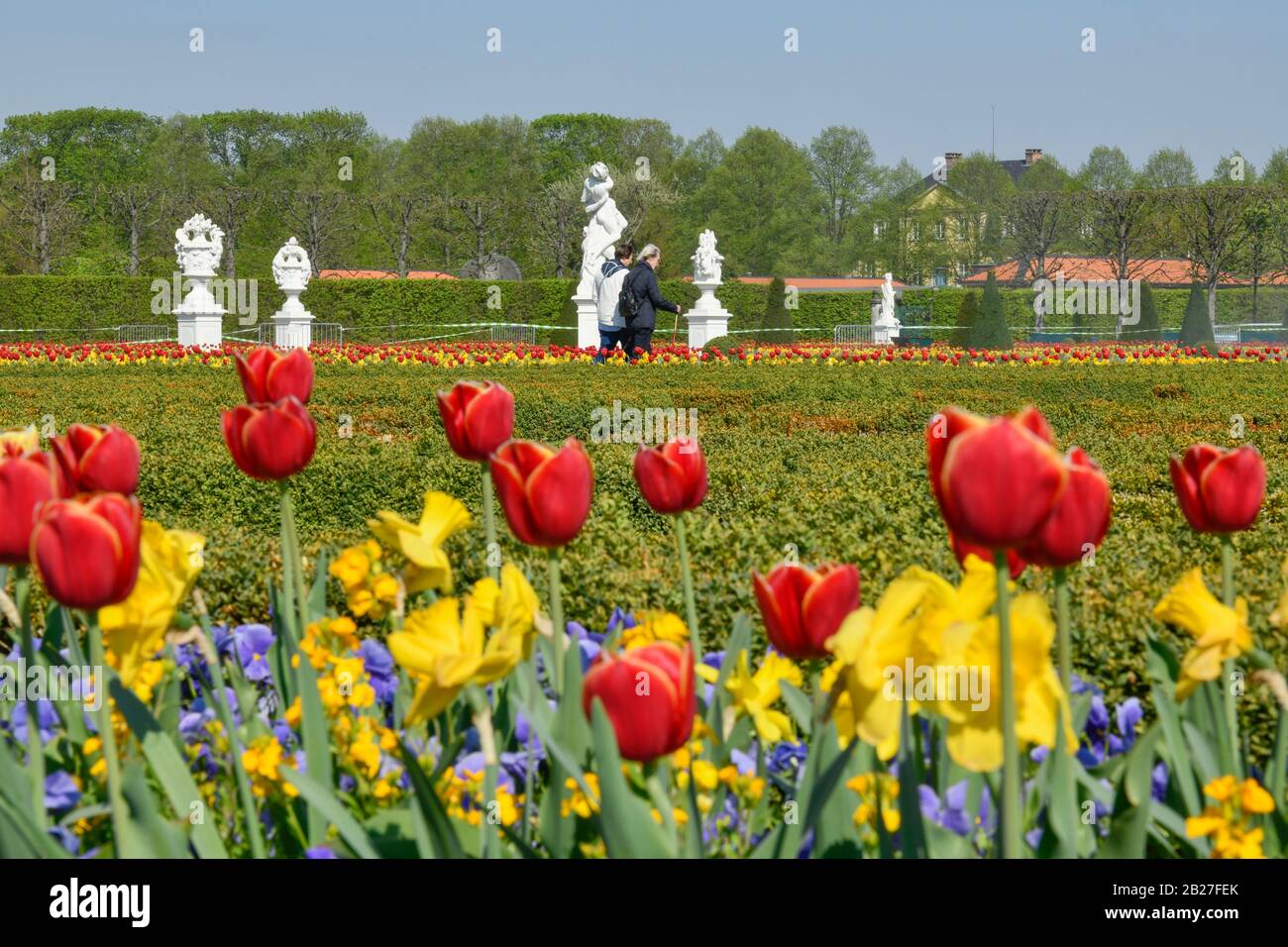 Großes Parterre, Großer Garten, Herrenhäuser Gärten, Hannover, Niedersachsen, Deutschland Stock Photo
