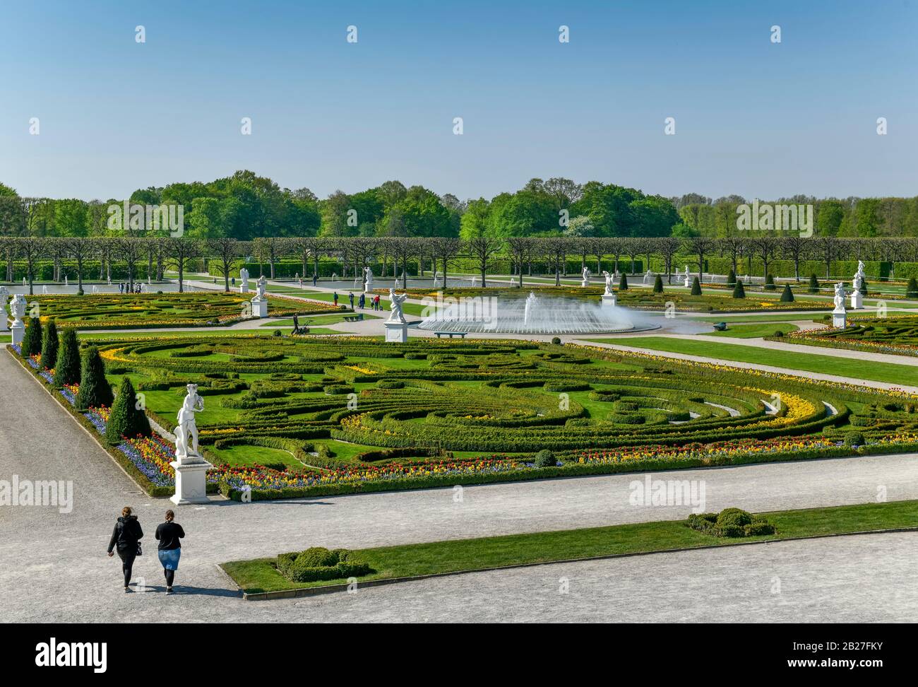 Großes Parterre, Großer Garten, Herrenhäuser Gärten, Hannover, Niedersachsen, Deutschland Stock Photo