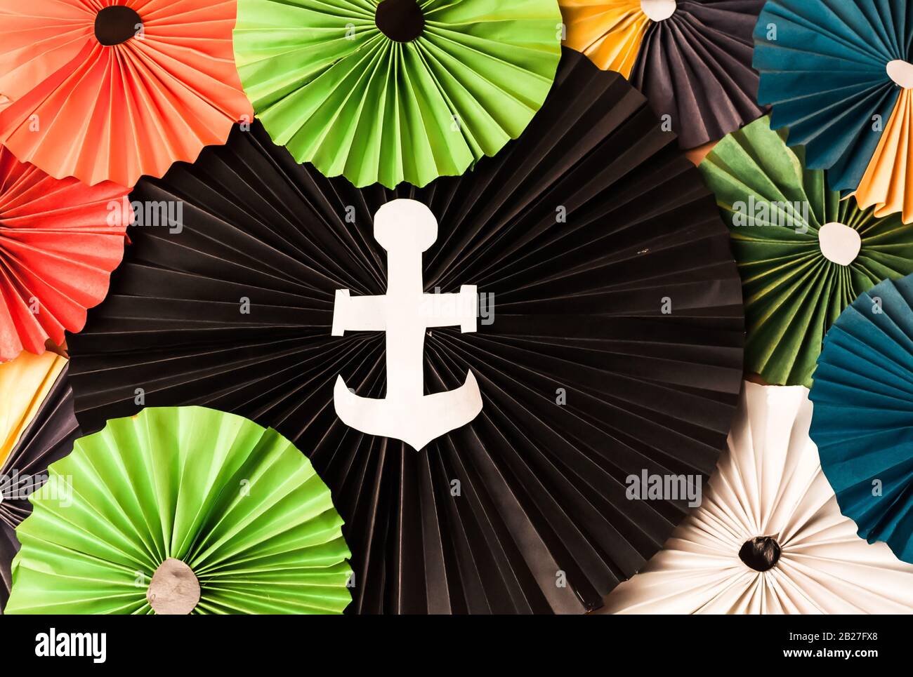 multicolored paper background. Origami in the Chinese style. Decor for