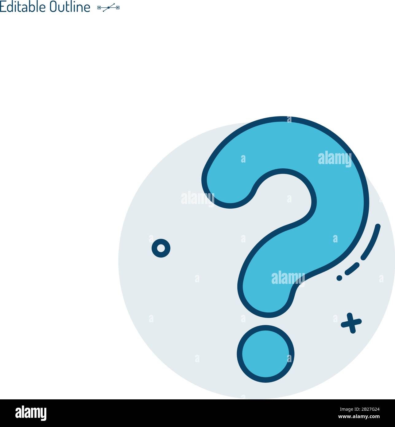 Question mark, Question icon, Quiz symbol, Assessment template, Problem, Confusion, Editable stroke Stock Vector