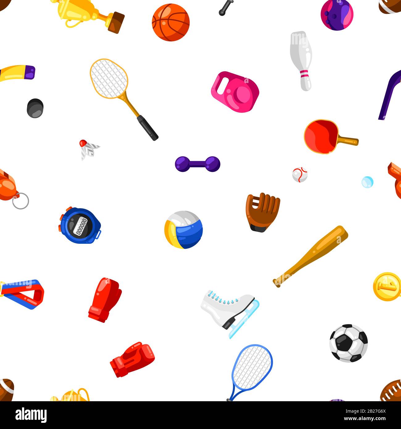 Seamless pattern with sport icons Stock Vector Image & Art - Alamy