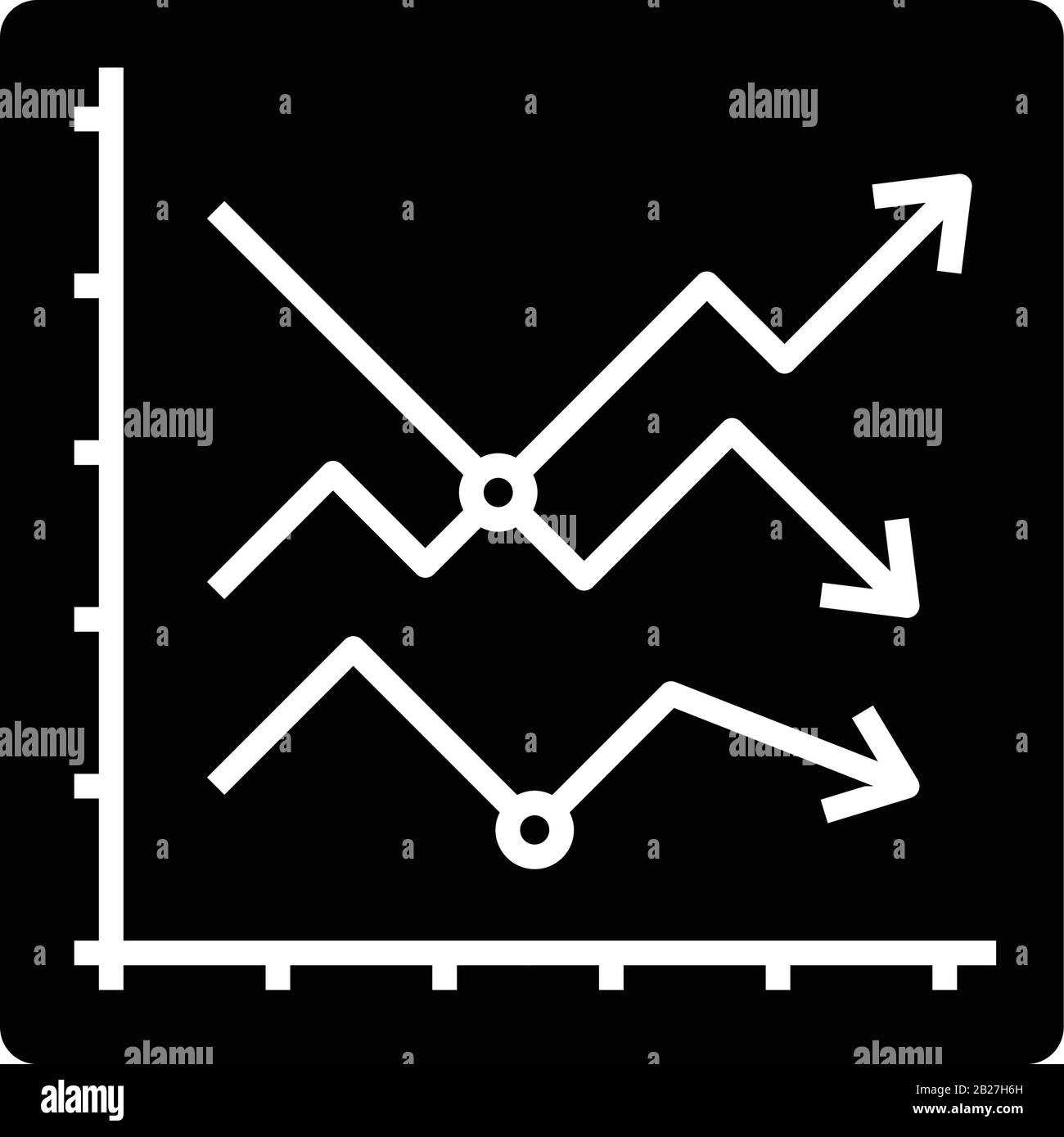 Graphic changing black icon, concept illustration, vector flat symbol ...