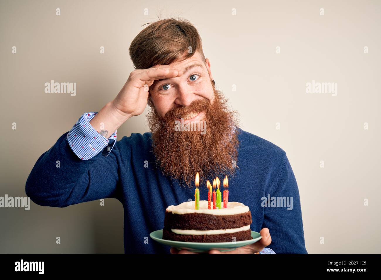 Irish Redhead Man With Beard Holding Birthday Cake With Burning Candles Over Isolated Background Stressed With Hand On Head Shocked With Shame And Su Stock Photo Alamy Irish Redhead Man With Beard Holding Birthday Cake With Burning Candles Over Isolated Background Stressed With Hand On Head Shocked With Shame And Su Stock Photo Alamy