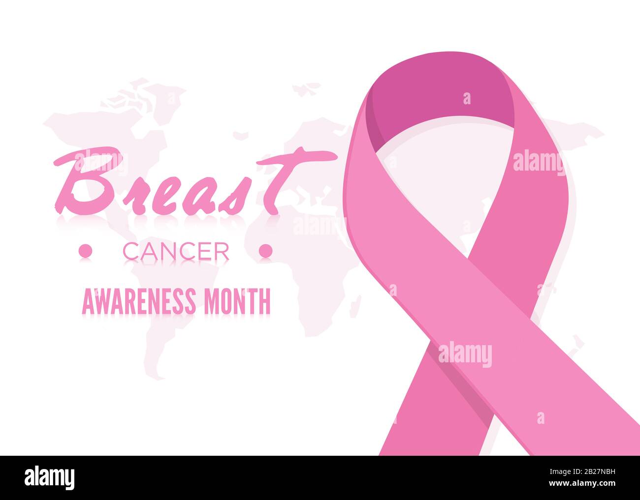 Pink Ribbon. Vector icon vector illustration Stock Vector Image & Art ...