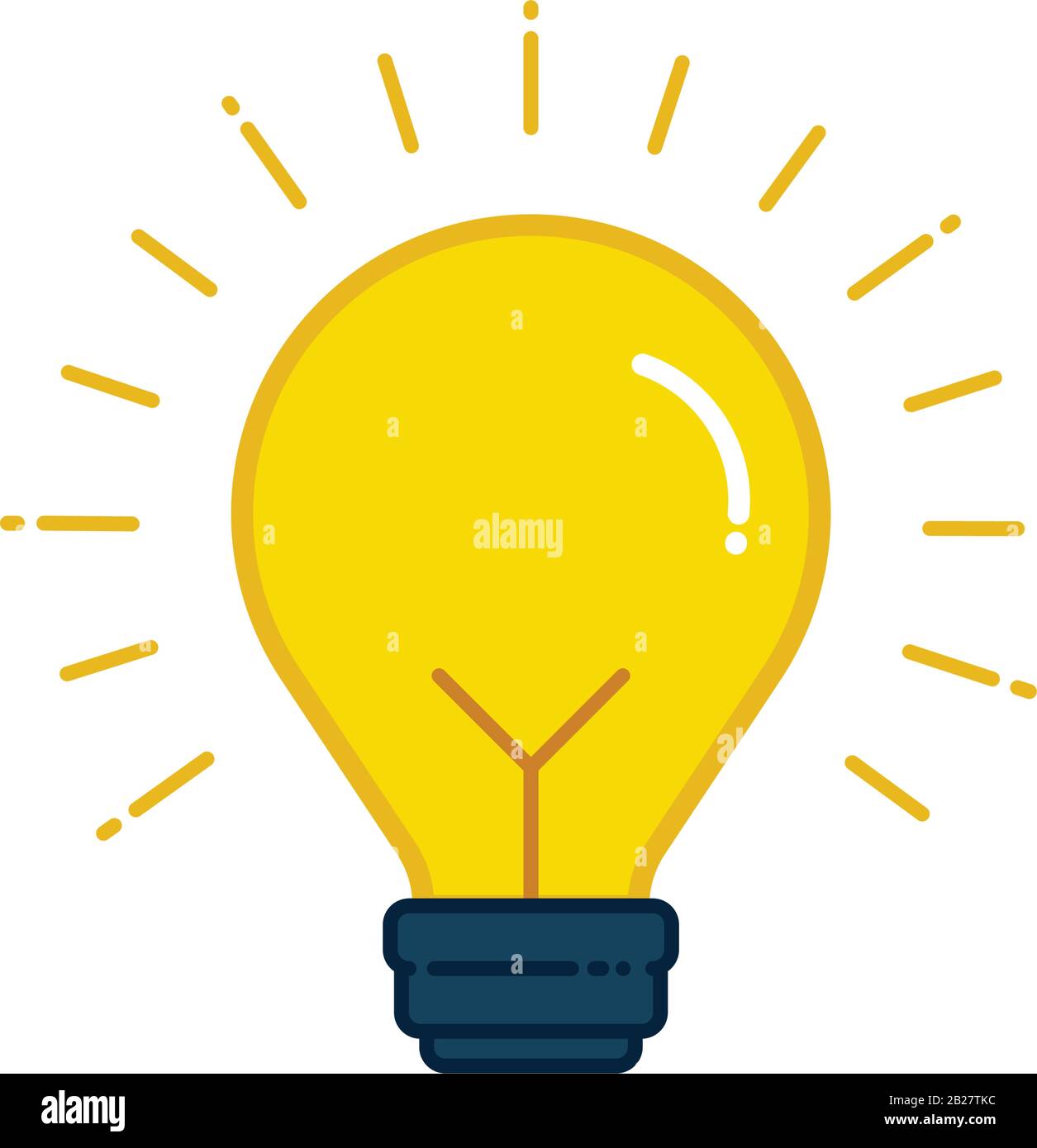Idea, bulb icon, business solution, success, creativity, inspiration, resources, bright Stock Vector