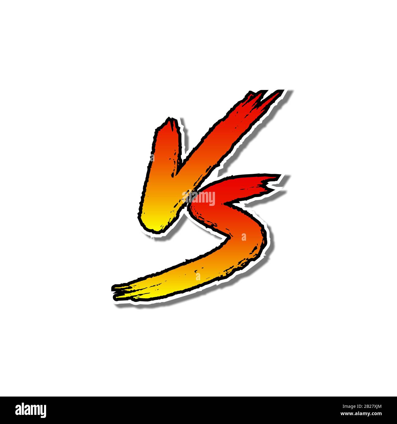 Symbol fight or versus competition VS vector illustration. Stock Vector