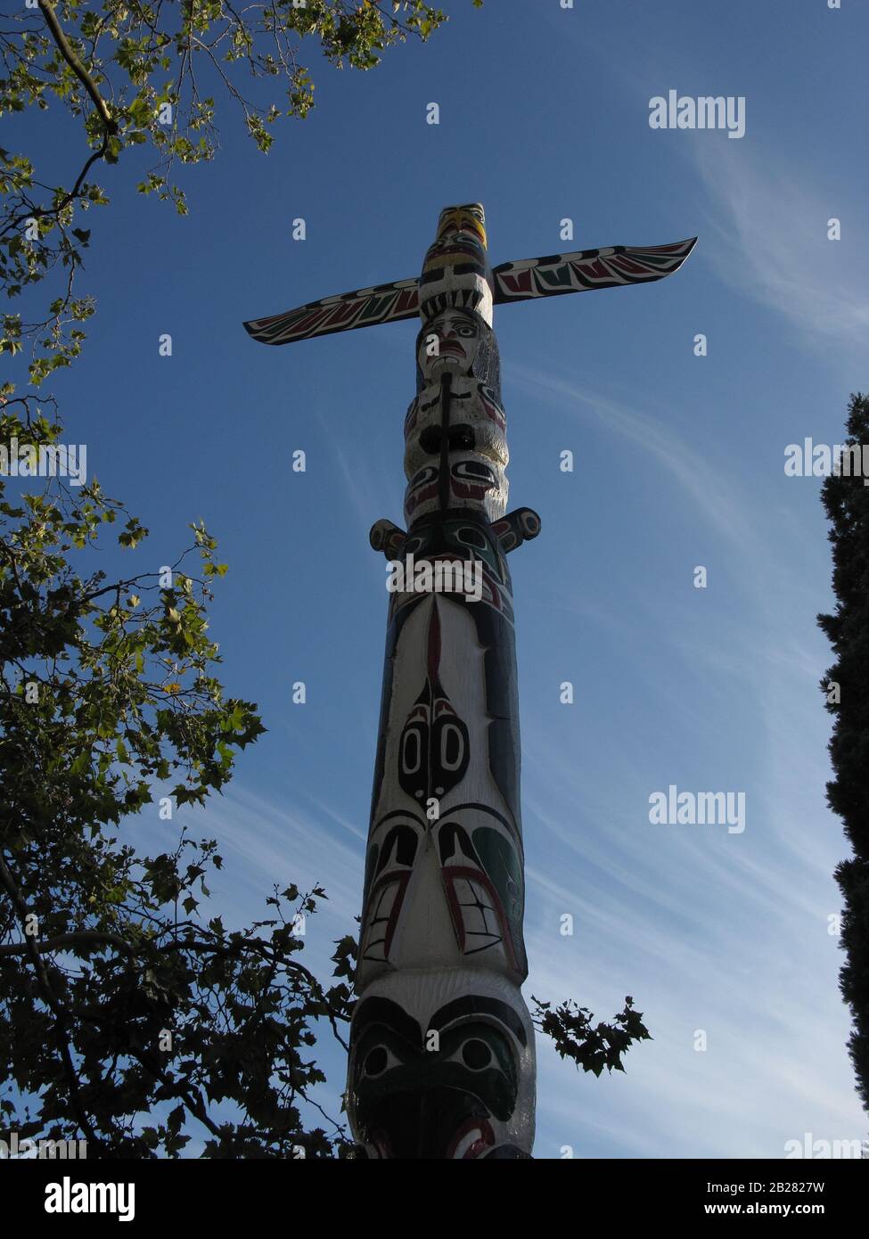 Totem, North Vancouver Stock Photo