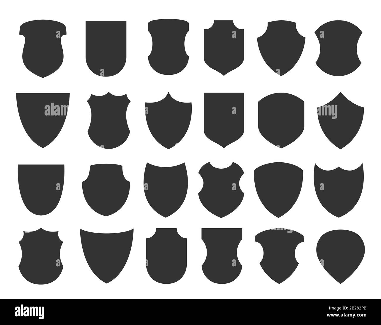 Blank shield badge Black and White Stock Photos & Images - Alamy