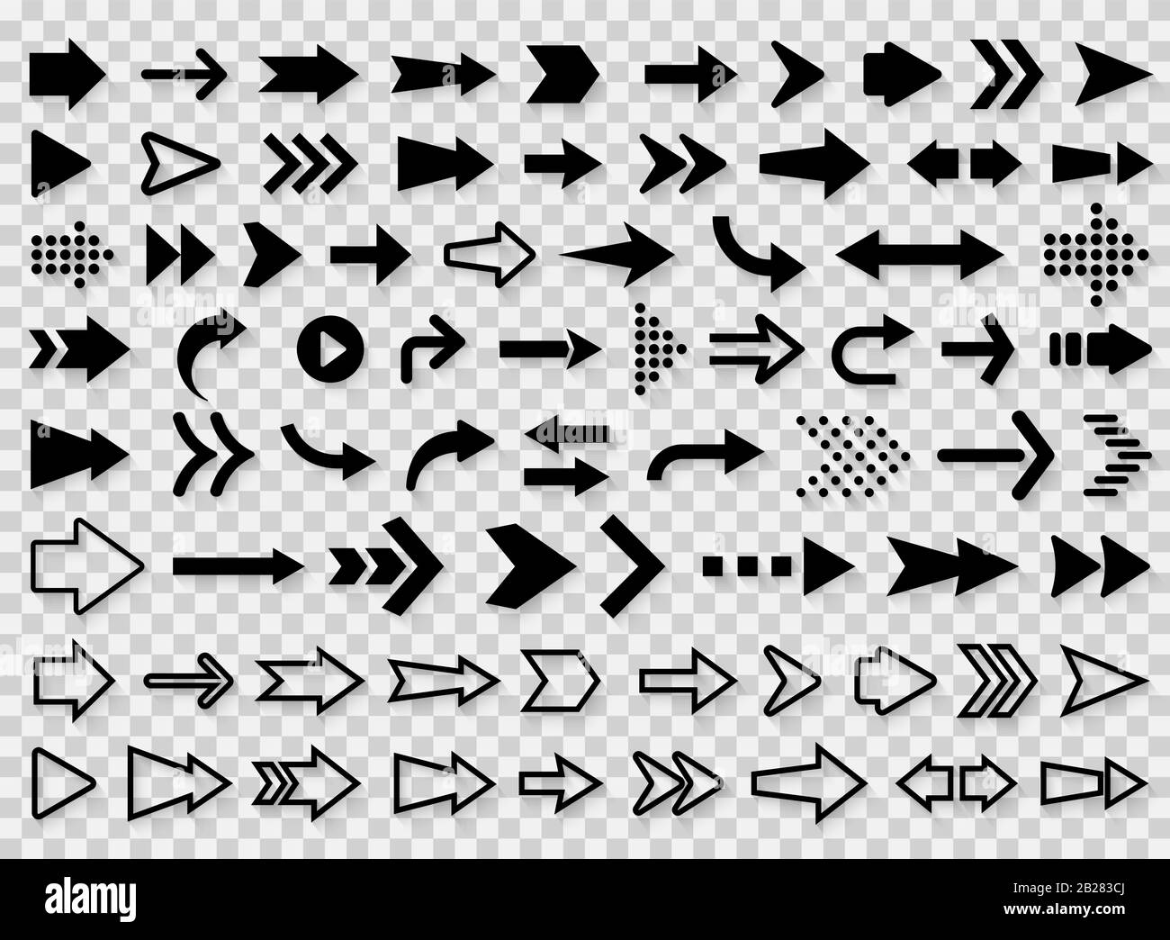 Vector illustration of arrow icons set Stock Vector Image & Art - Alamy