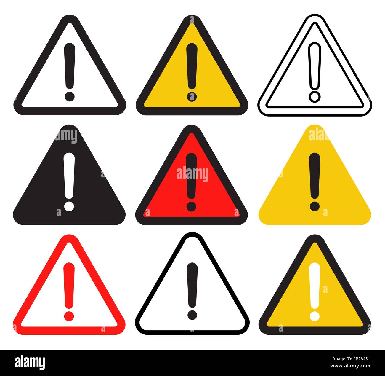 Attention sign with exclamation mark icon Stock Vector