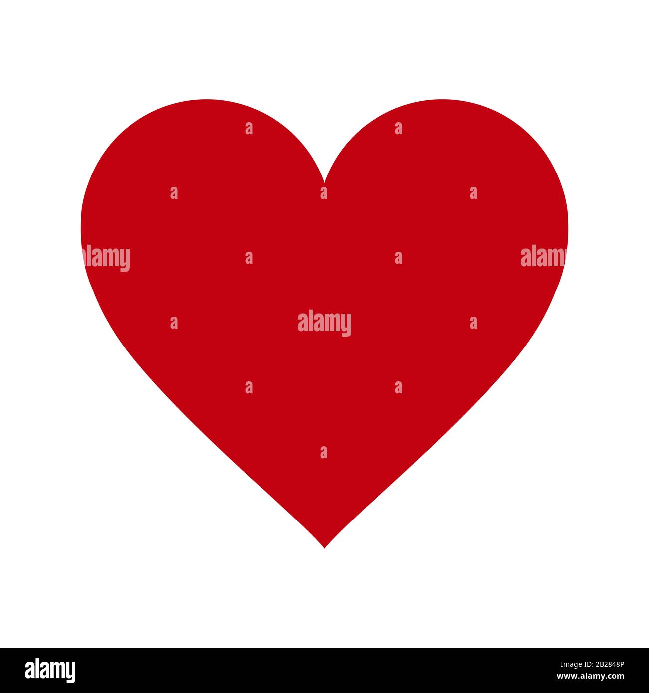 Red heart icon on white background. Love logo heart illustration Stock ...