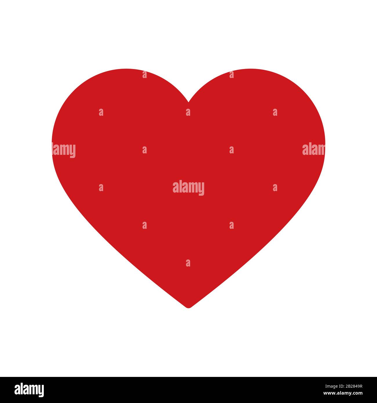 Red heart icon on white background. Love logo heart illustration Stock ...