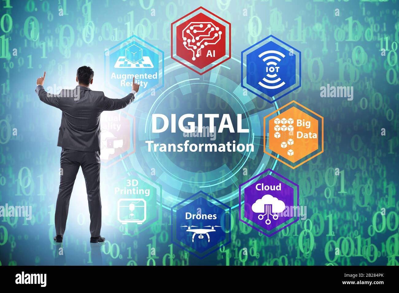 The digital transformation and digitalization technology concept Stock ...