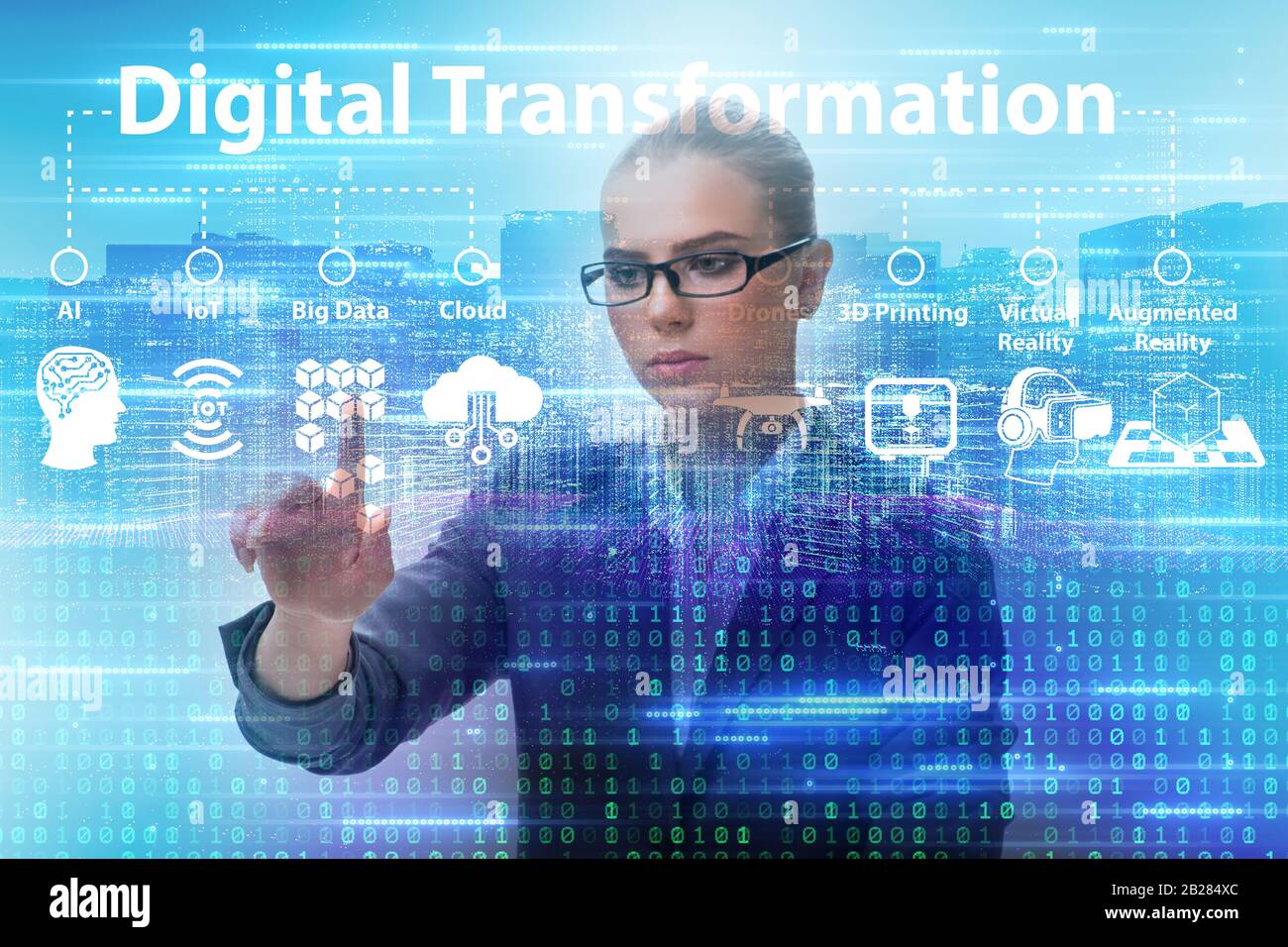 The digital transformation and digitalization technology concept Stock ...