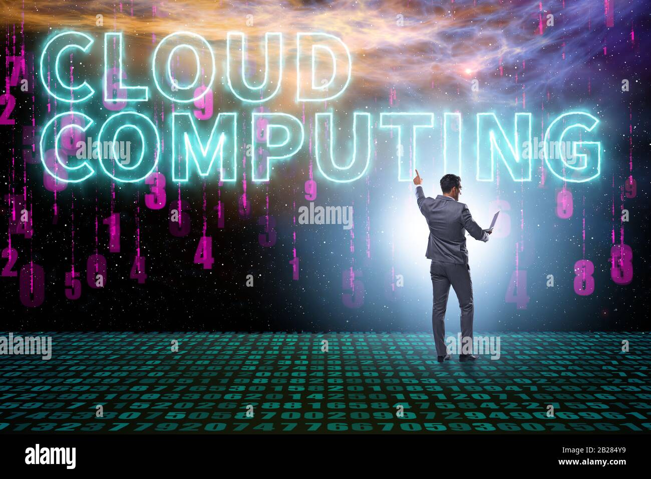 The concept of cloud edge and fog computing Stock Photo - Alamy
