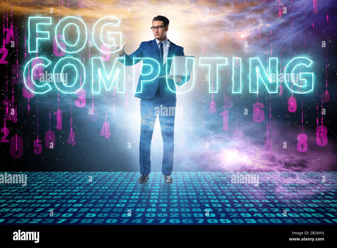 The concept of cloud edge and fog computing Stock Photo - Alamy