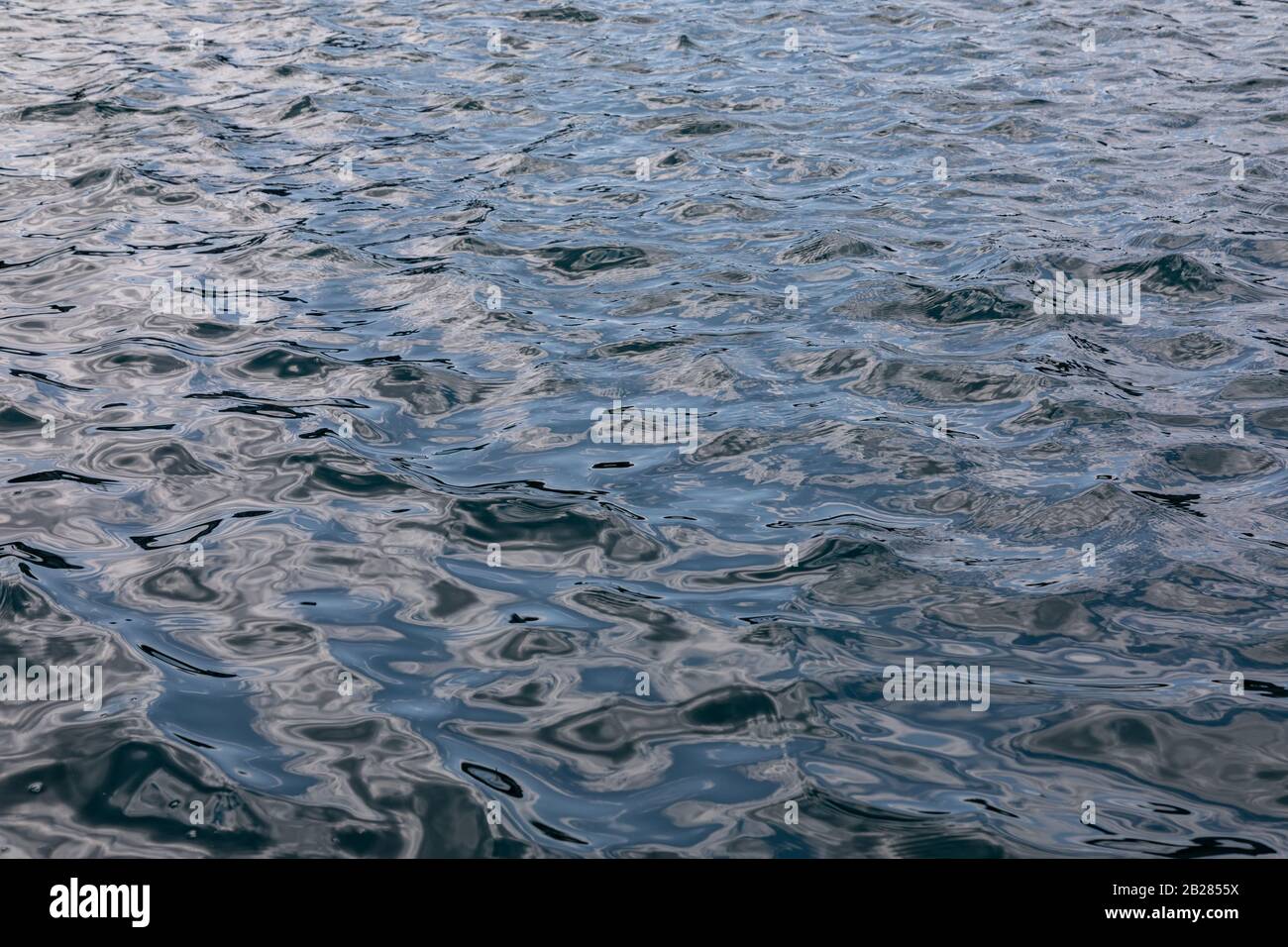 blue rippling water in the boating lake in new brighton wirral august 2019 Stock Photo